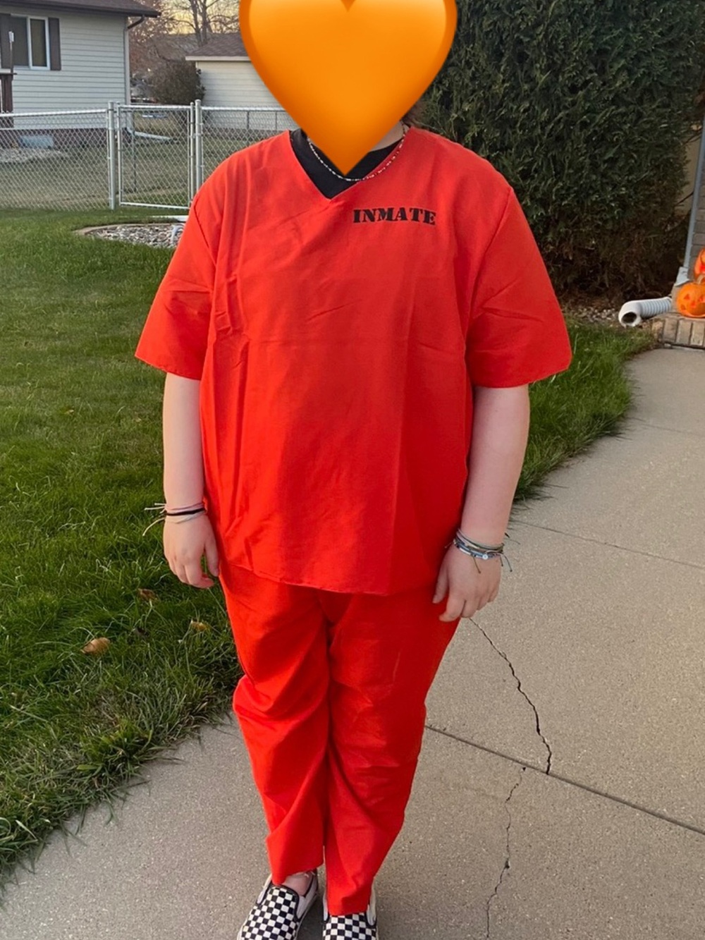 Unisex inmate Halloween costume